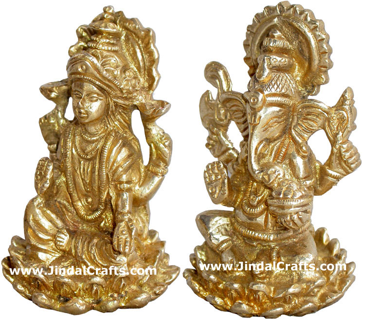 Lakshmi Ganesha Statues Figures Religious Idols India