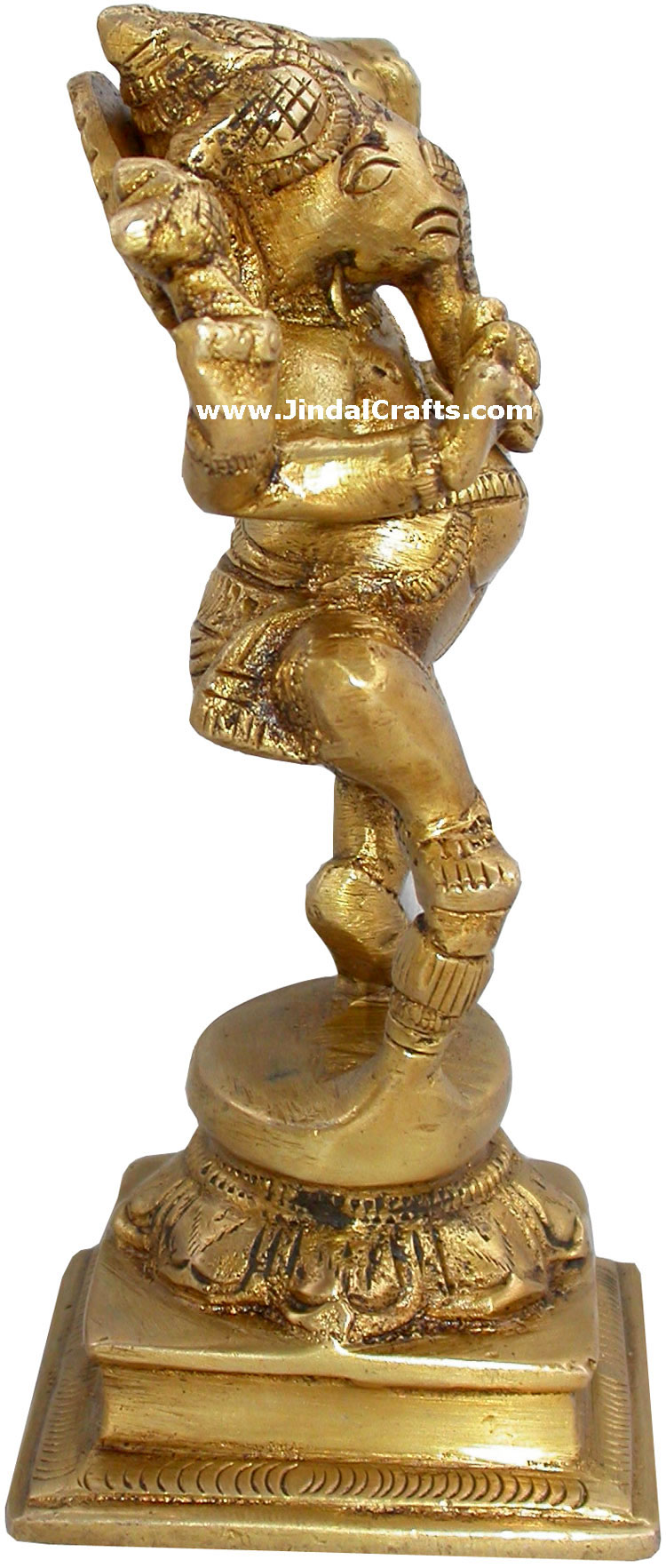 Dancing Ganesha Figures Brass Sculptures Indian God Art
