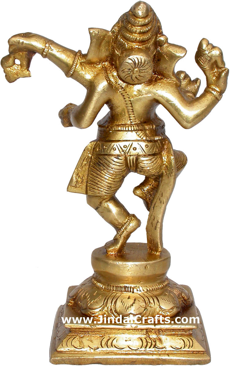 Ganesha Statue Brass Indian God Figure Hindu Religion