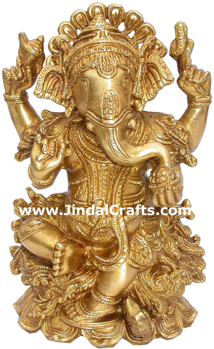 Ganesha Metal Statues Hindu Religious Sculpture Figures