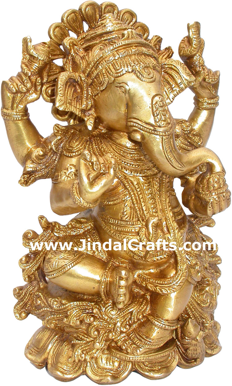 Ganesha Metal Statues Hindu Religious Sculpture Figures