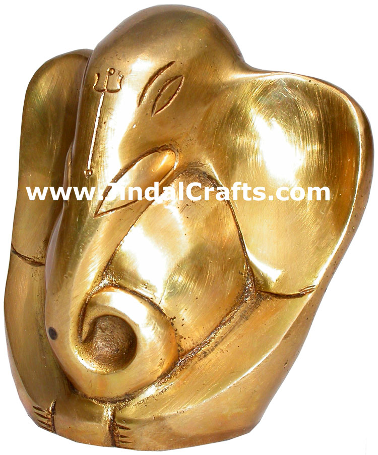 Ganesha Figure Brass Statue Indian Gods Sculptures Gift