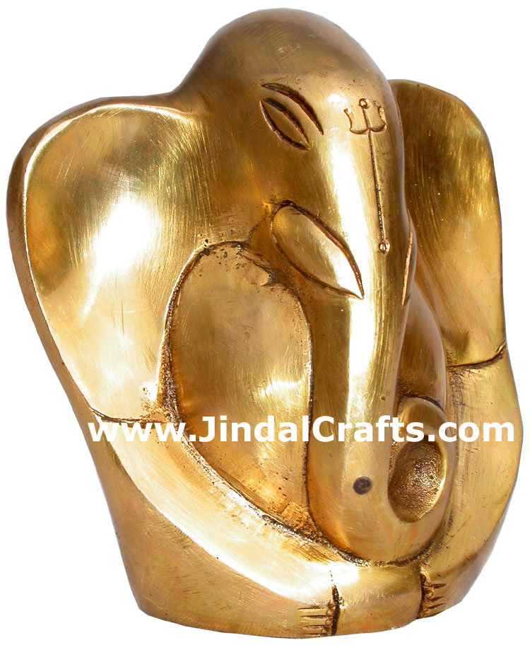 Ganesha Figure Brass Statue Indian Gods Sculptures Gift