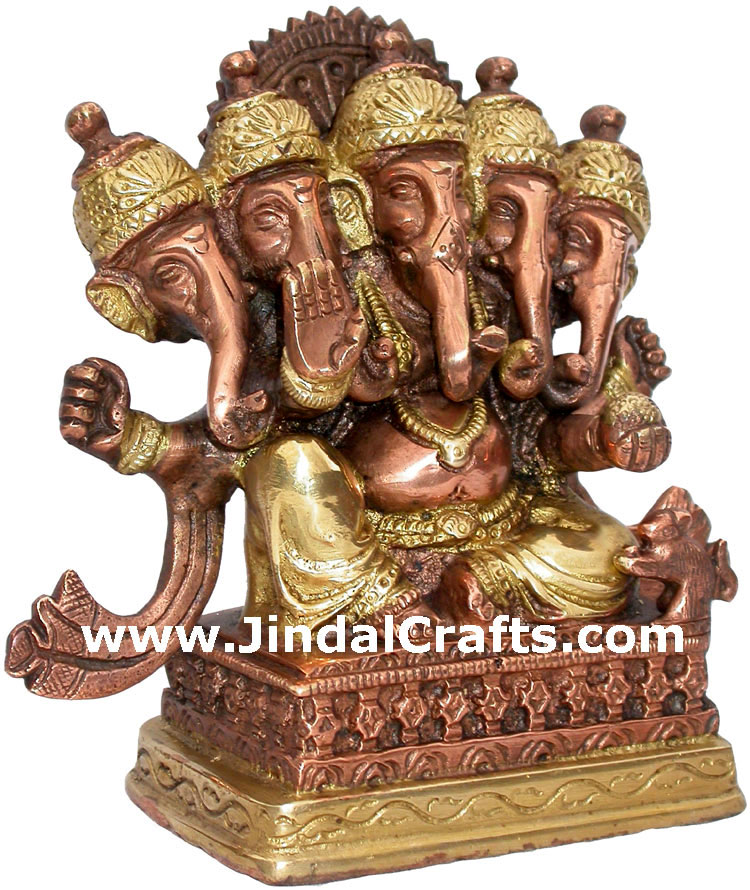 Ganesha Antique Finish Statue Indian God Hindu Crafts