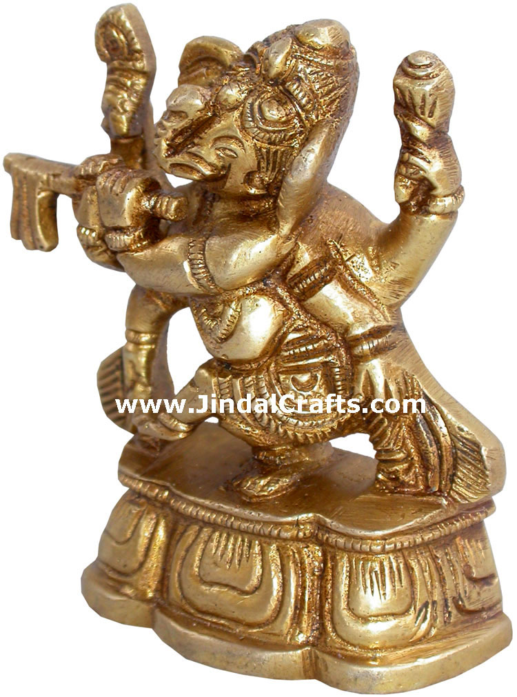 Lord Ganesha playing Flute Figure Ganpati Gajanan Vighanharta Hindu Idol Statues