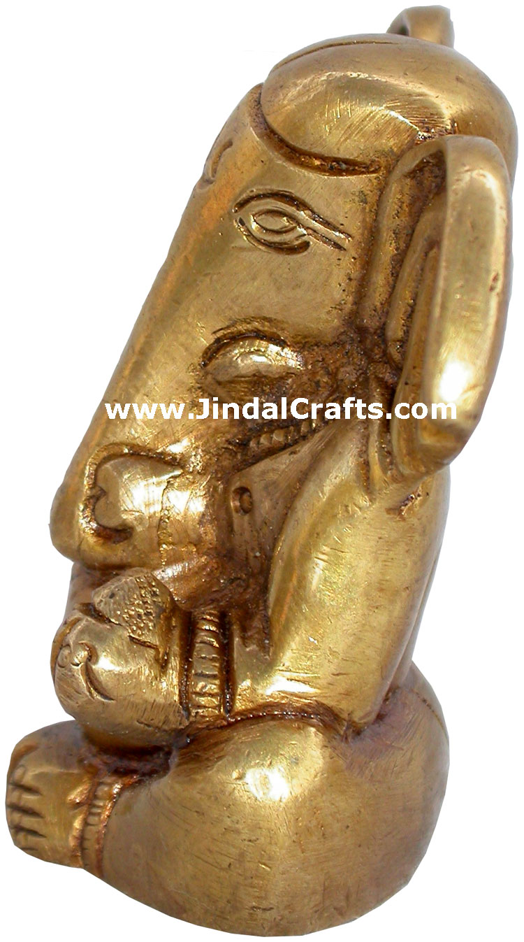 Ganesha Brass Statue Idol Ganapati Indian God Figures Hindu Religious Sculptures