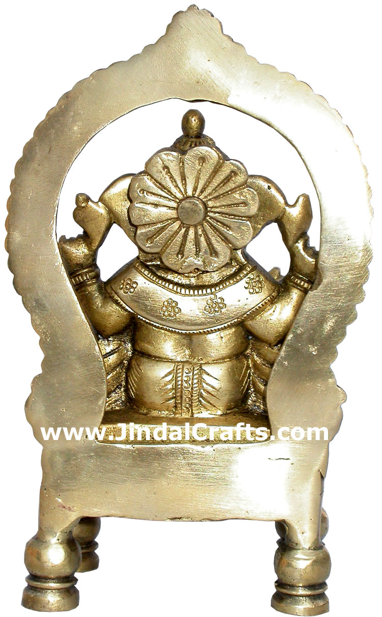 Ganesha Brass Figure Indian God Hindu Religious Arts