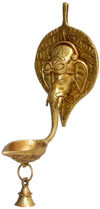 Ganesha Lamp Diya Deepak Hanging Indian God Figures Art