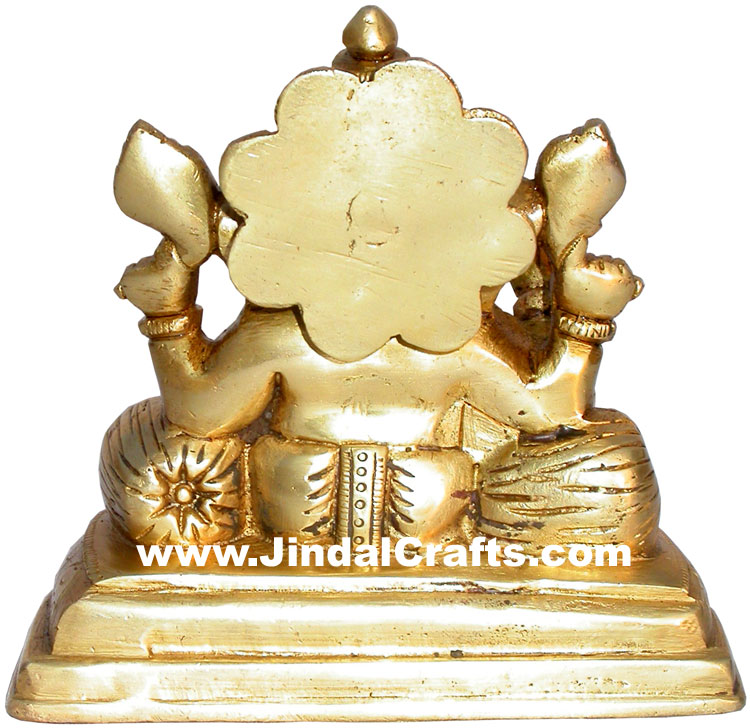 Handmade Brass Statue of Lord Ganehsa India Brassware Handicraft Art Craft