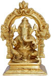 Handmade Brass Statue of God Ganesha India Brassware Handicraft Art Craft