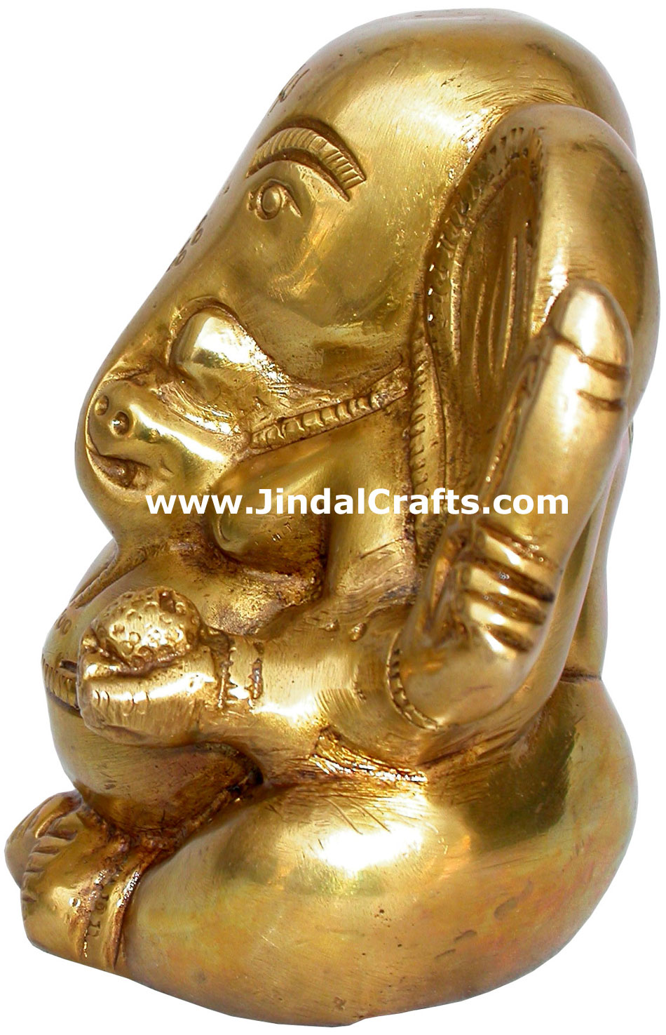 Ganesha - Hand Carved Indian Art Craft Handicraft Home Decor Brass Figurine