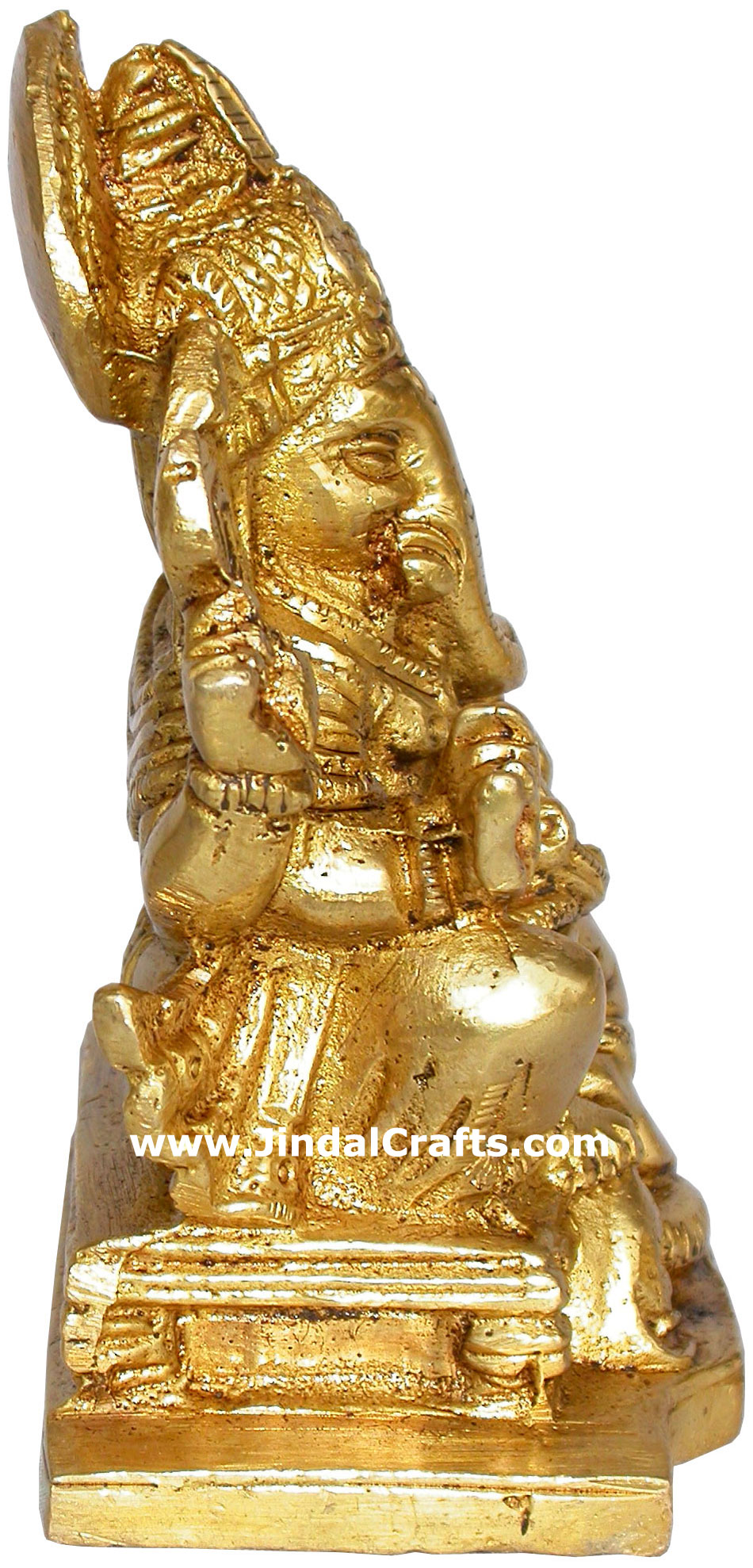 Ganesha - Hand Carved Indian Art Craft Handicraft Home Decor Brass Figurine