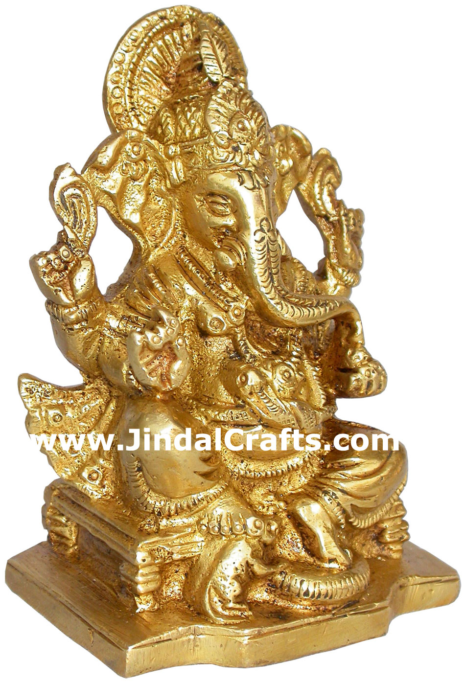 Ganesha - Hand Carved Indian Art Craft Handicraft Home Decor Brass Figurine