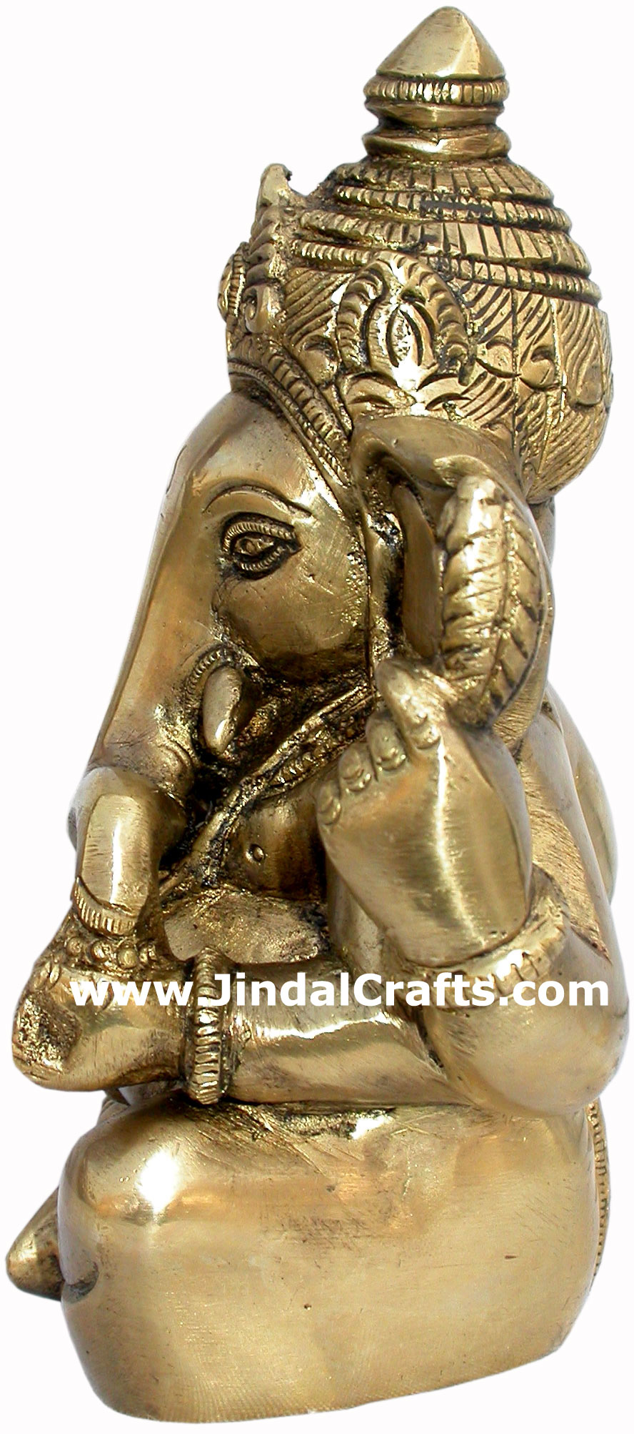 Ganesha - Hand Carved Indian Art Craft Handicraft Home Decor Brass Figurine