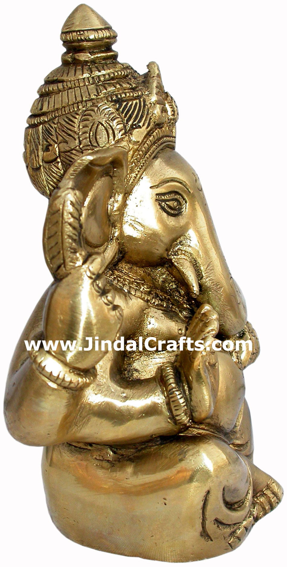 Ganesha - Hand Carved Indian Art Craft Handicraft Home Decor Brass Figurine