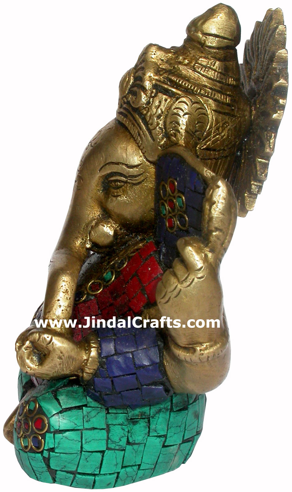 Ganesha - Hand Carved Indian Art Craft Handicraft Home Decor Brass Figurine