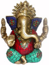 Ganesha - Hand Carved Indian Art Craft Handicraft Home Decor Brass Figurine
