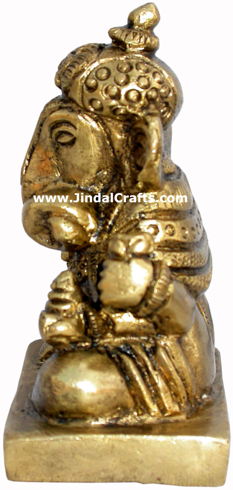 Ganesha - Hand Carved Indian Art Craft Handicraft Home Decor Brass Figurine