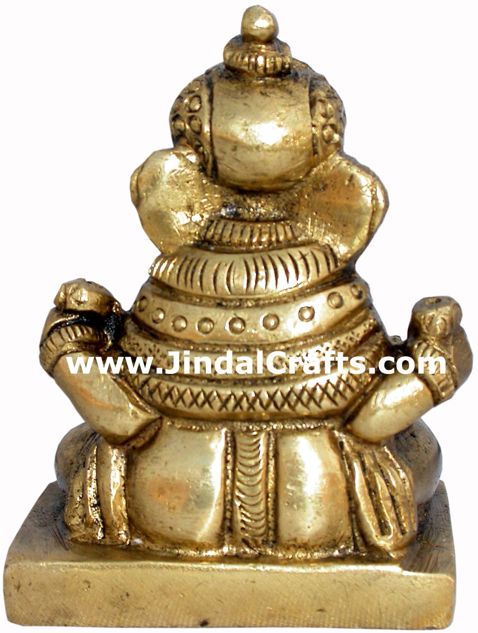 Ganesha - Hand Carved Indian Art Craft Handicraft Home Decor Brass Figurine