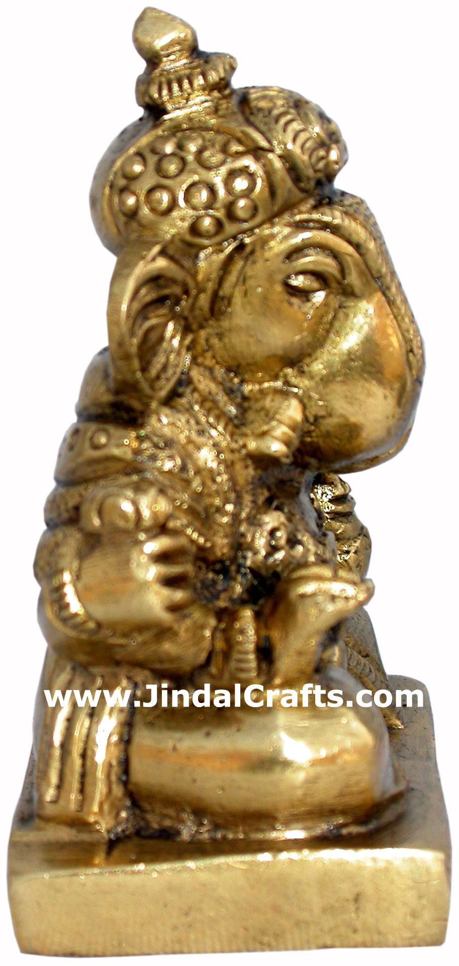 Ganesha - Hand Carved Indian Art Craft Handicraft Home Decor Brass Figurine