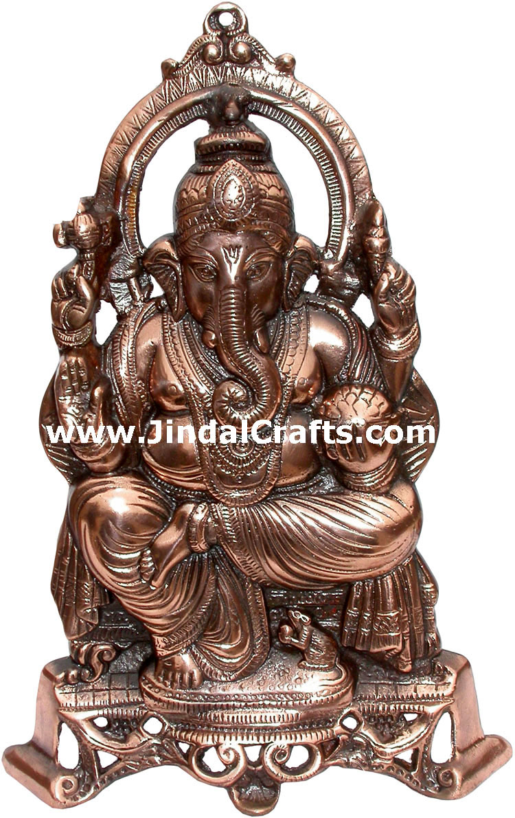 Ganesha - Hand Carved Indian Art Craft Handicraft Home Decor Aluminium Figurine