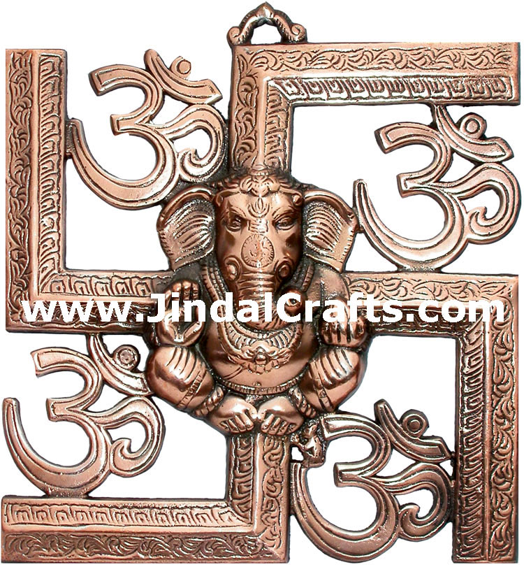 Ganesha - Hand Carved Indian Art Craft Handicraft Home Decor Aluminium Figurine
