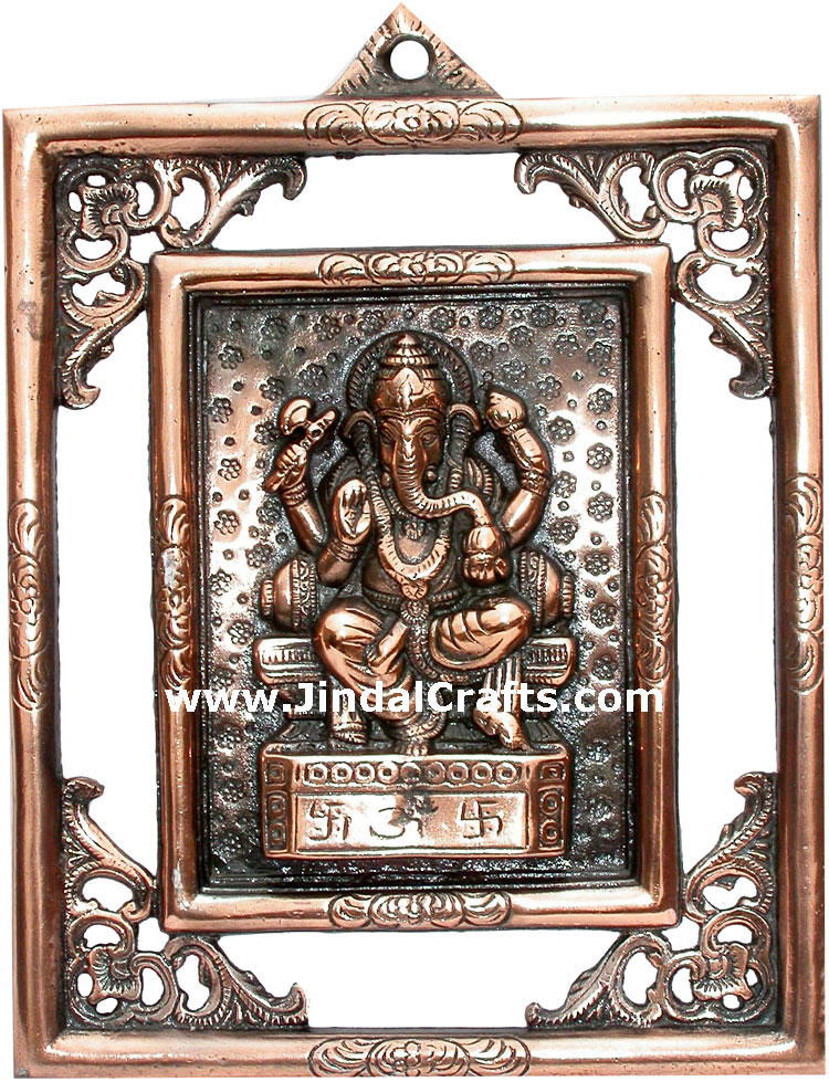 Ganesha - Hand Carved Indian Art Craft Handicraft Home Decor Aluminium Figurine