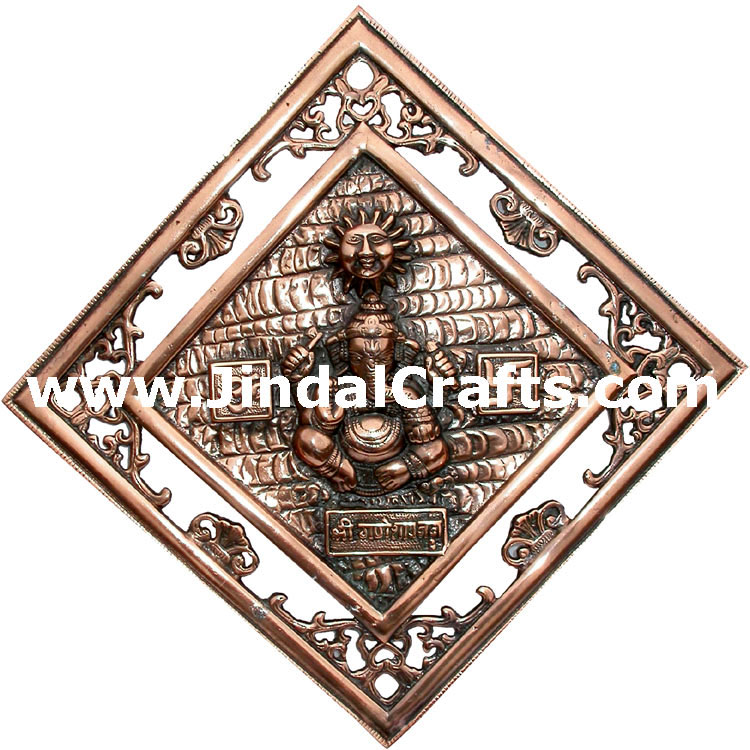 Ganesha - Hand Carved Indian Art Craft Handicraft Home Decor Aluminium Figurine