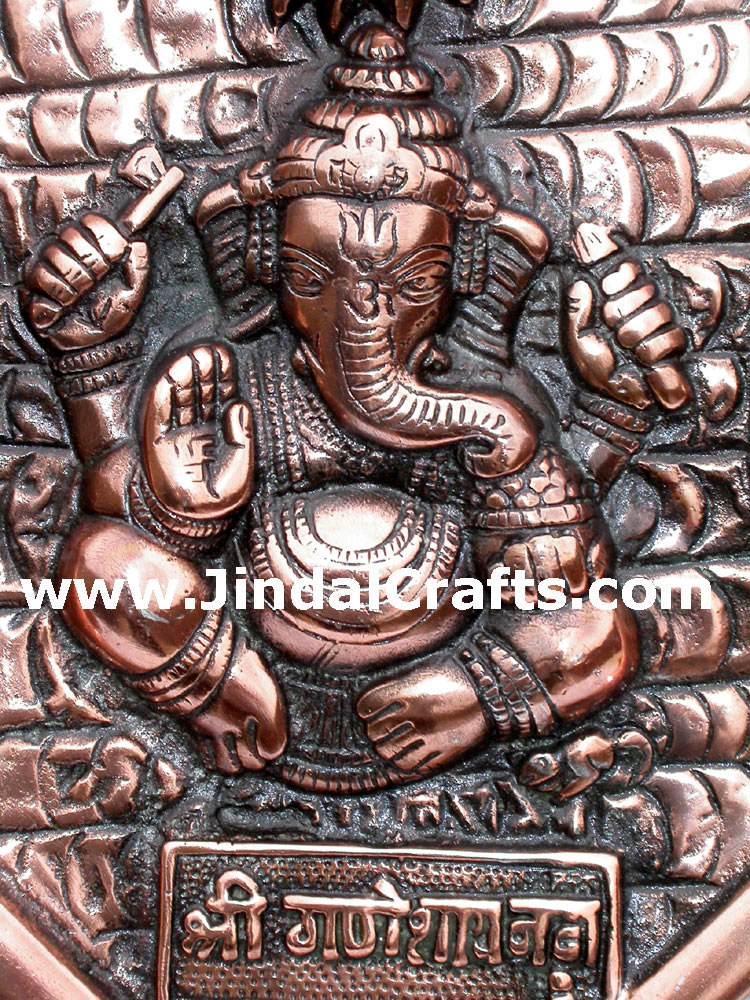 Ganesha - Hand Carved Indian Art Craft Handicraft Home Decor Aluminium Figurine
