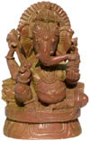God Ganesha Hand Carved Pink Stone Indian Hinduism Carving Idol Handicrafts Arts