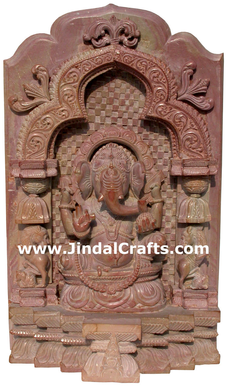 Lord Ganesha Vinayaka Ganpati Hand Carved Indian Hinduism Carving Sculpture Idol