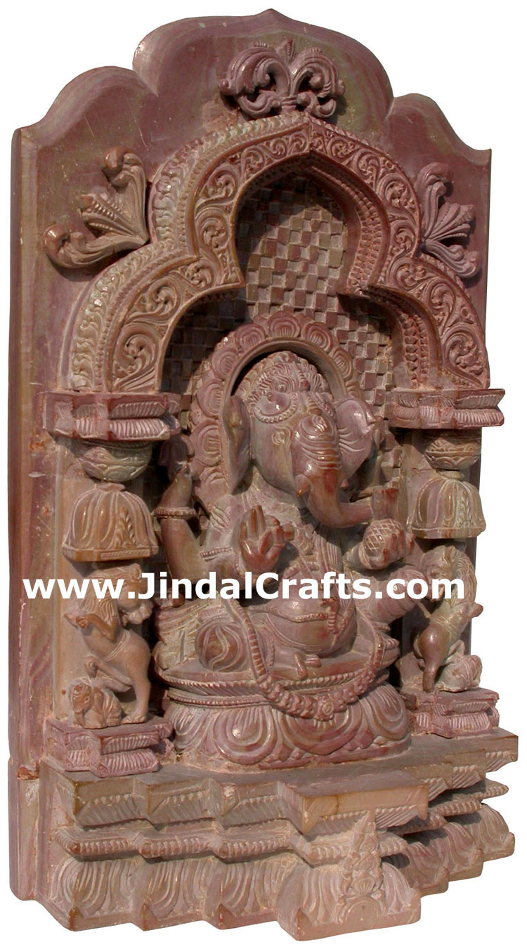 Lord Ganesha Vinayaka Ganpati Hand Carved Indian Hinduism Carving Sculpture Idol