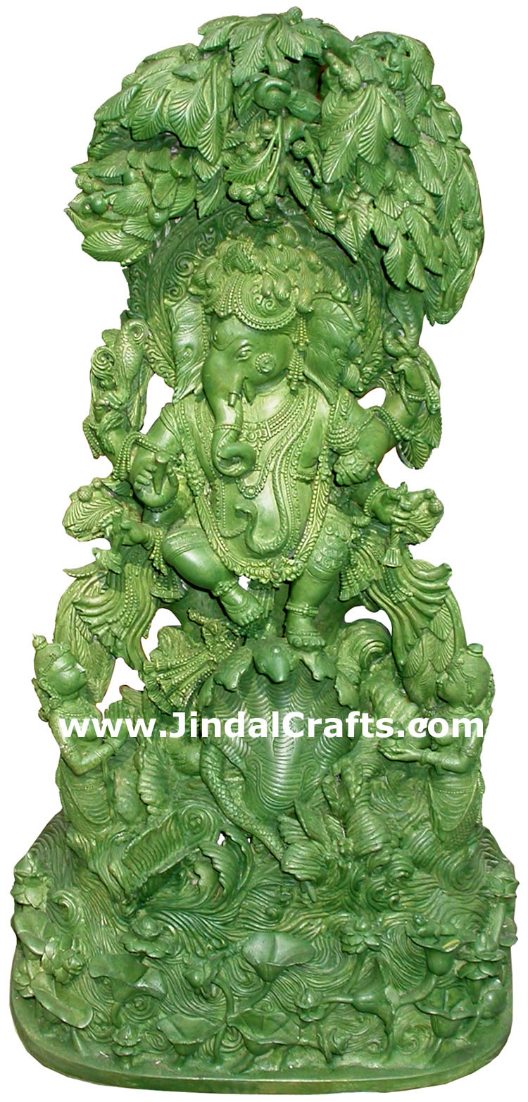 Hand Carved Stone Buddha Figure