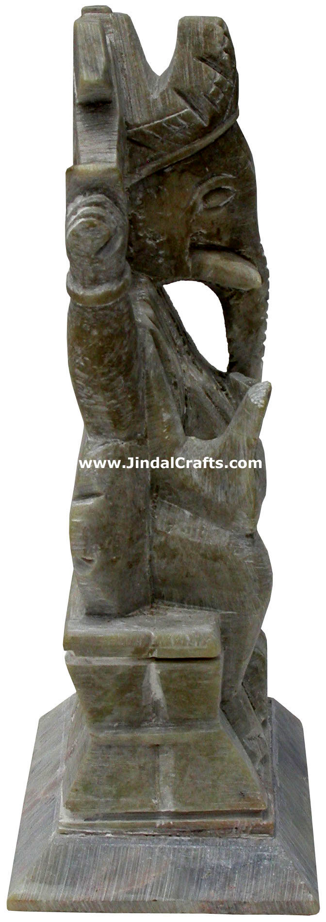 Handcarved Stone Ganesha Indian Stucpture Art