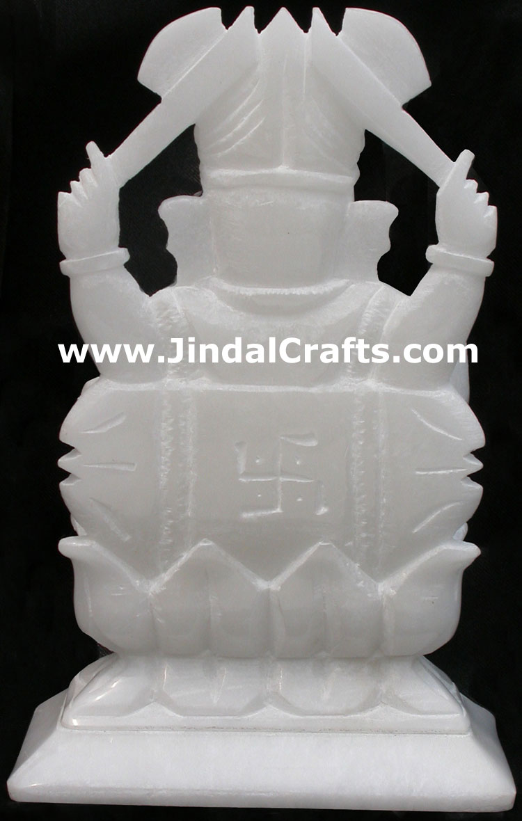 Handcarved Stone Ganesha Indian Stucpture Art