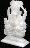 Handcarved Stone Ganesha Indian Stucpture Art