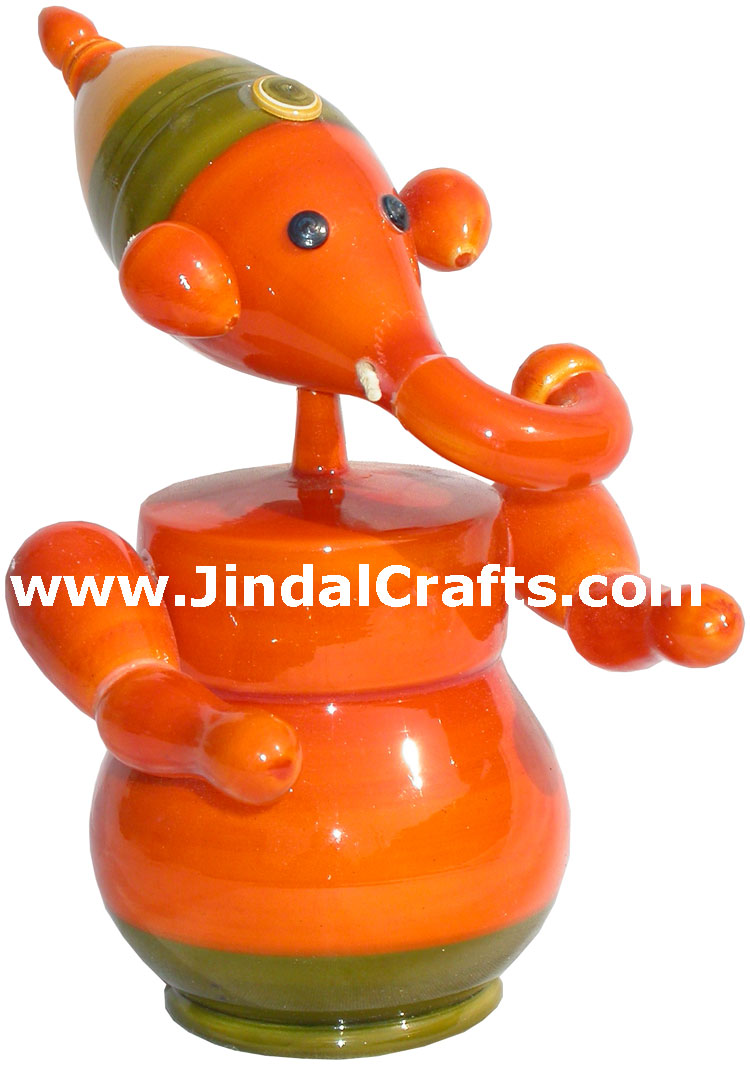Hand Made Hand Painted Lord Ganesha India Religious Art