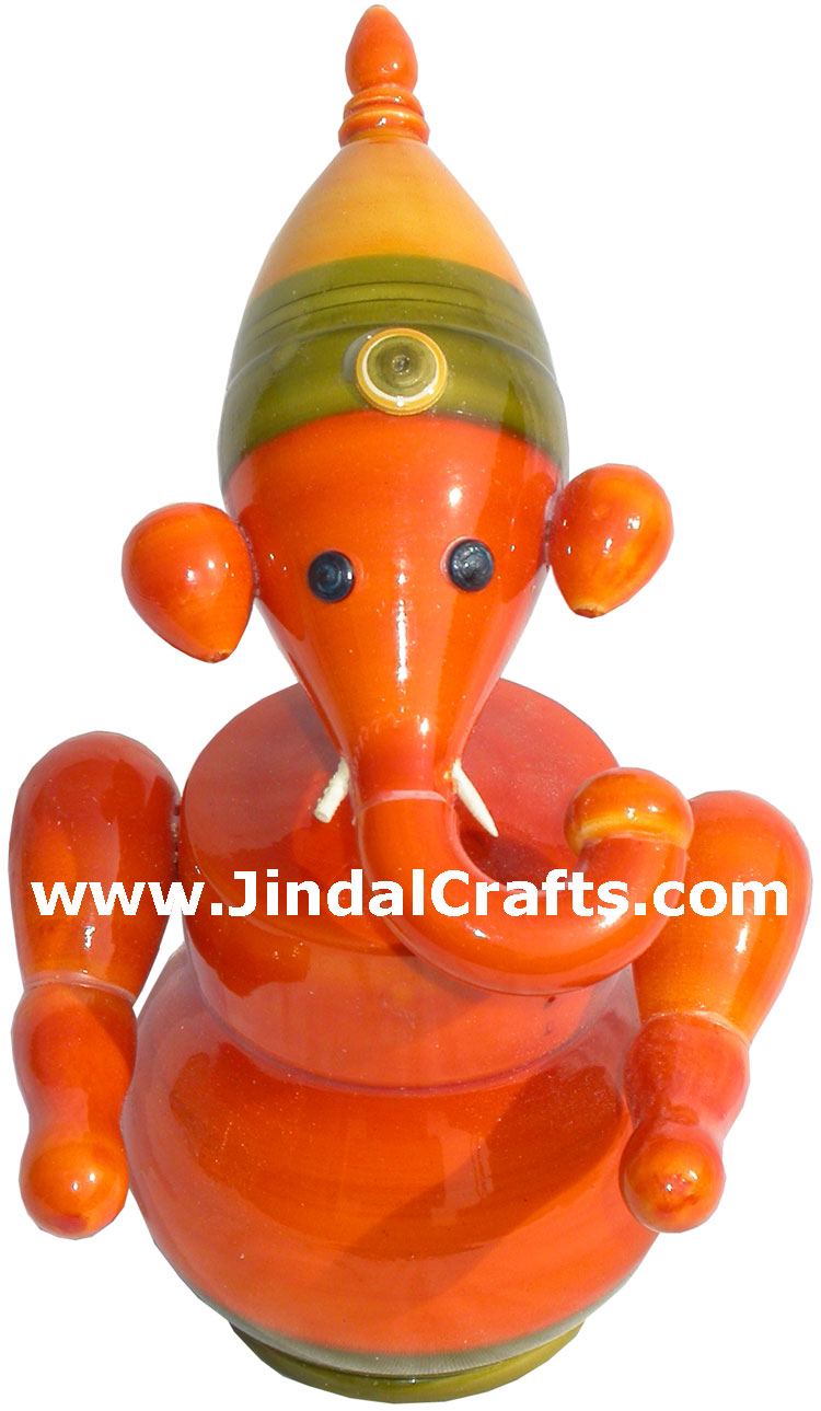 Hand Made Hand Painted Lord Ganesha India Religious Art