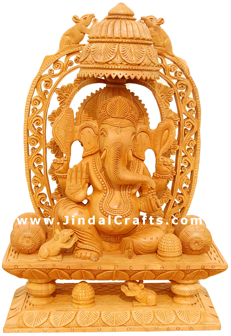 Handcrafted Ganesh - Indian Religious Artifact Home Art