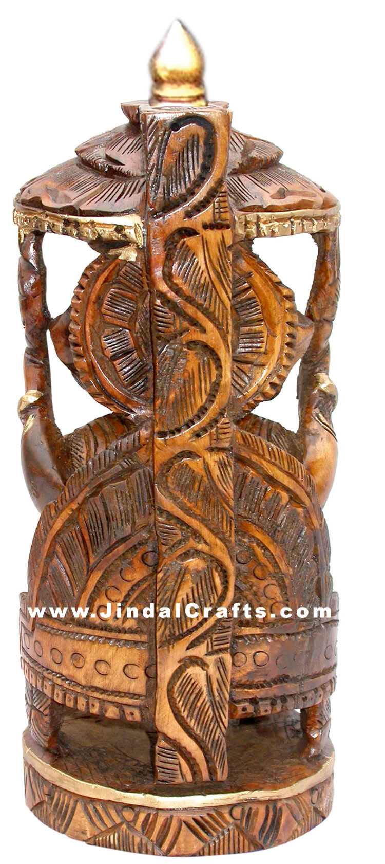 Ganesha Hand Crafted Wooden Carving Figurine Antique