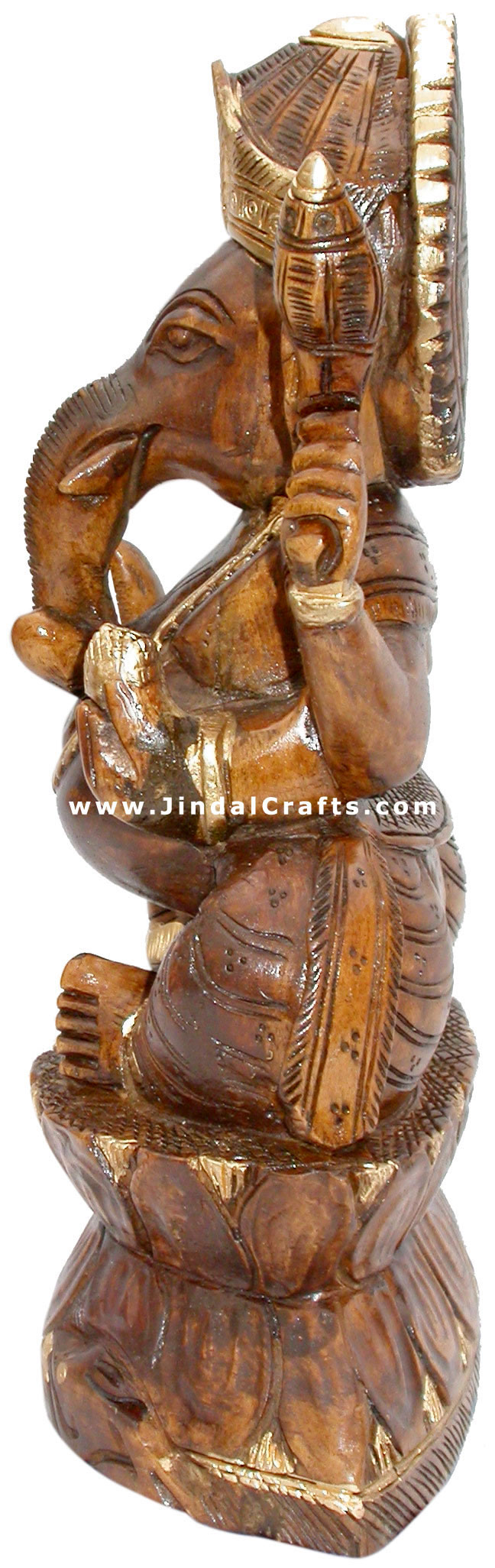 Ganesha Antique Hand Carved Hindu Religious Statue Idol