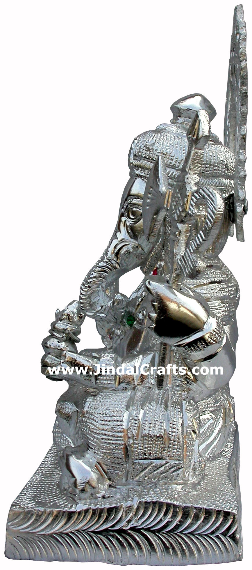 Ganesha - Hand Carved Indian Art Craft Handicraft Home Decor Aluminium Figurine