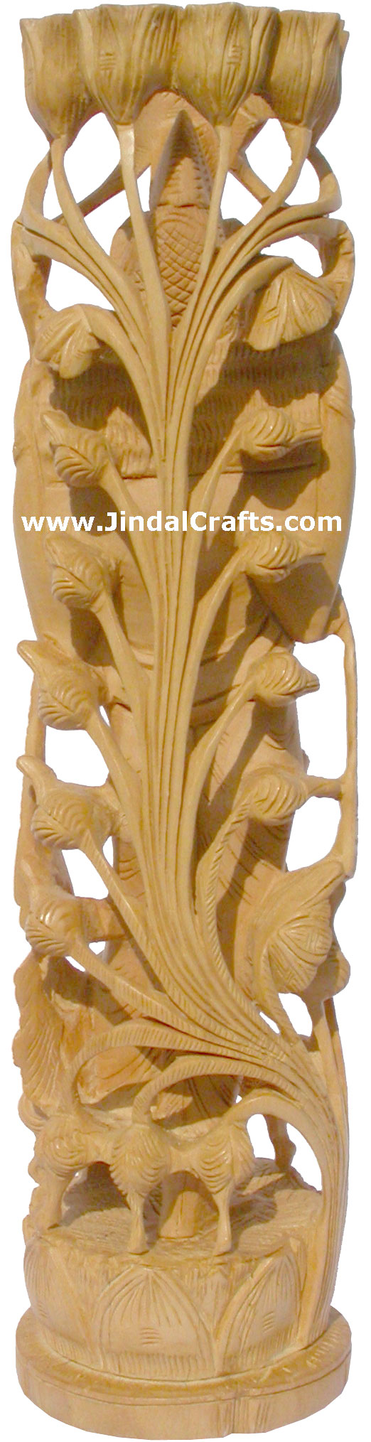 Wood Sculpture Lord Ganesha Figureine Hand Work India