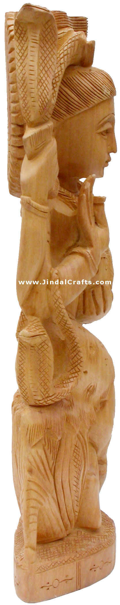 Handcrafted Wooden God Shiva Hindu Sculptures Art