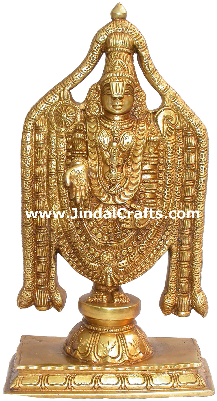 Lord Balaji Hindu God Metal Sculptures Idol India Craft