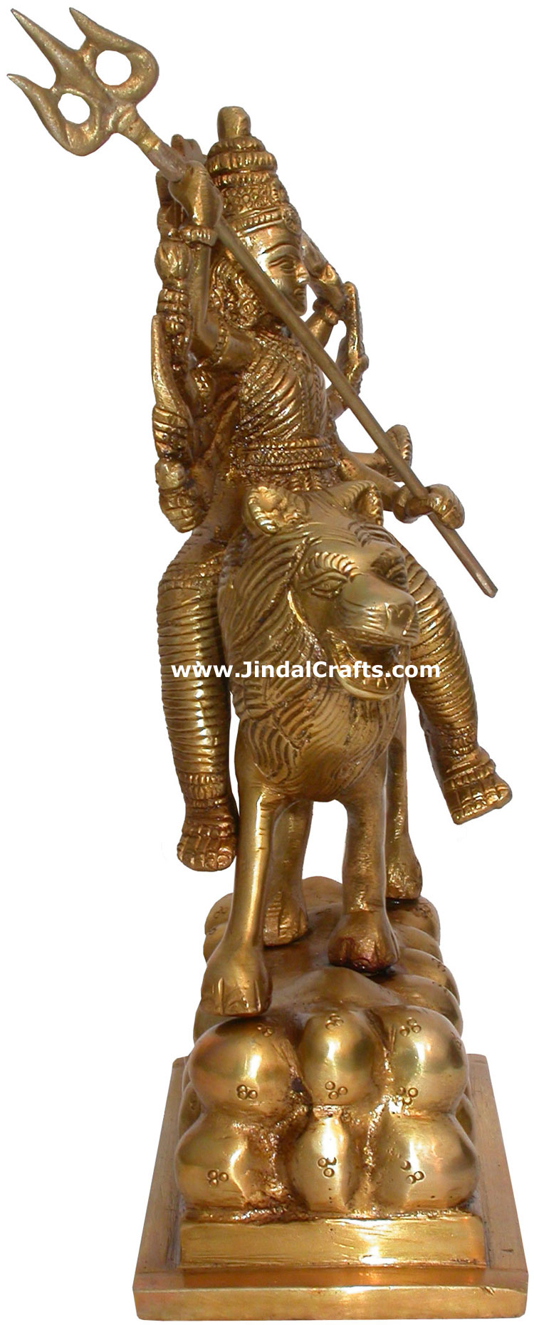 Hindu Deities Goddess Durga India Brass Carving Arts