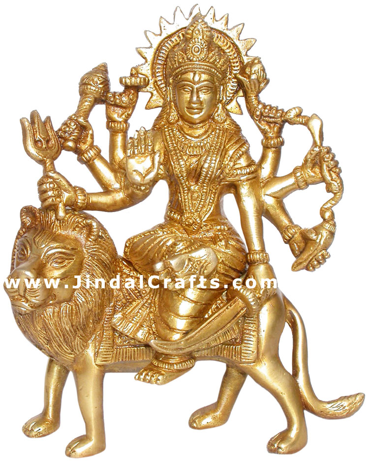 Mata Durga Shera - Hindu Religious Statue Art India
