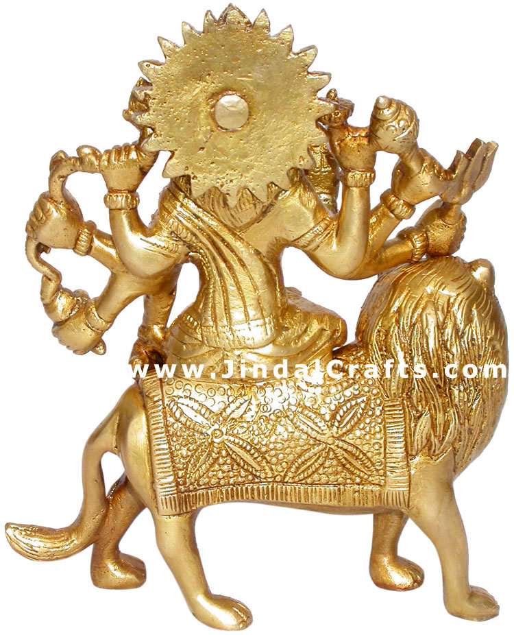 Mata Durga Shera - Hindu Religious Statue Art India