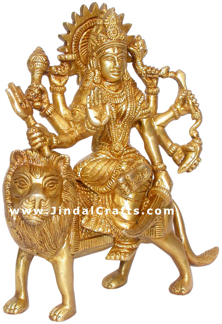 Mata Durga Shera - Hindu Religious Statue Art India