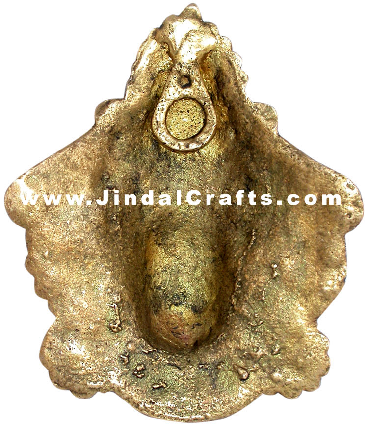 Durga Face Wall Hanging Indian Goddess Brass Sculpture